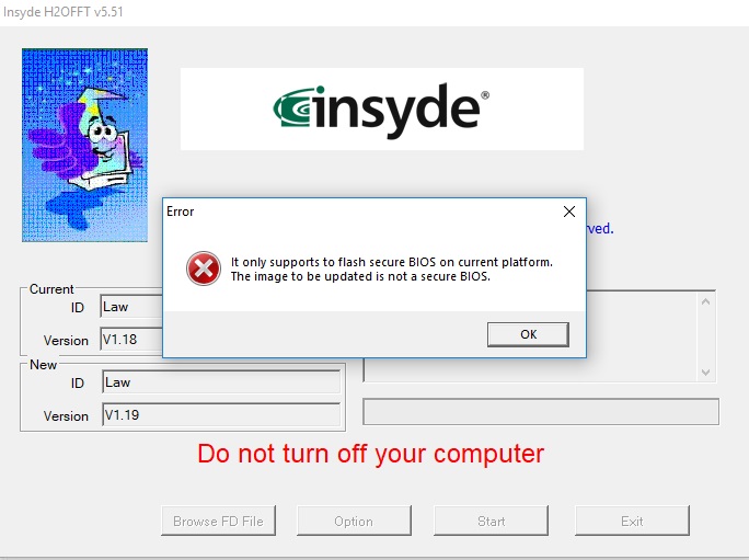 insyde flash firmware tool